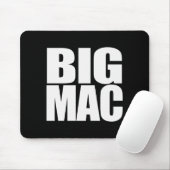 Big Mac Cool Unique And Funny Black White Mousepad (Mit Mouse)