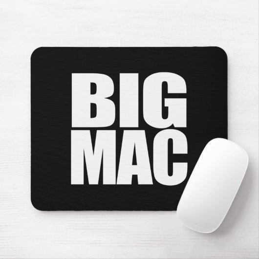 Big Mac Cool Unique And Funny Black White Mousepad (Mit Mouse)