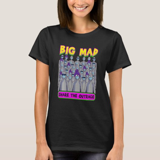Big Mad NPC Meme Gray People sehen sich Maske Meme T-Shirt (Vorderseite)