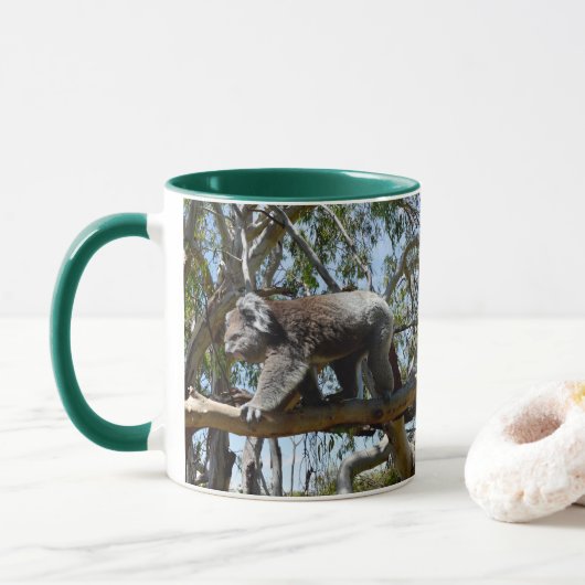 Big Male Australian Koala Bear, Tasse (Mit Donut)