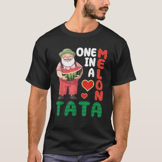 Big Man Eating Watermelon One In A Melon Tata Gran T-Shirt (Vorderseite)