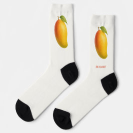 Big Mango, Sweet Fruit and Name on White Socken