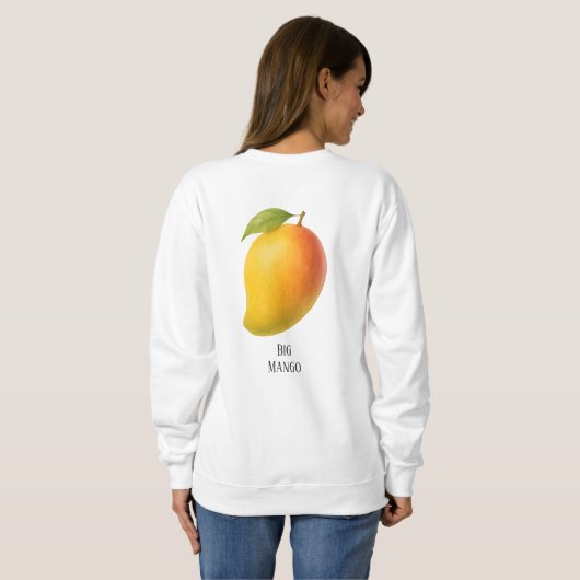 Big Mango, Sweet Fruit and Name Sweatshirt (Schwarz voll)