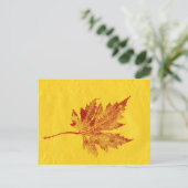 "Big Maple Yellow" Landstraßen Postkarte (Stehend Vorderseite)