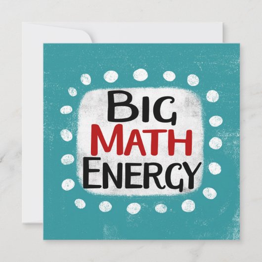 Big Mathe Energy Grußkarte Karte (Vorderseite)