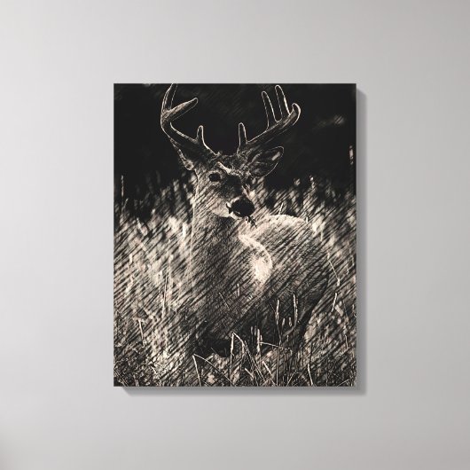 Big Meadows Buck Stretched Canvas Print Leinwanddruck (Vorderseite)