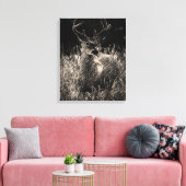 Big Meadows Buck Stretched Canvas Print Leinwanddruck (Insitu (Wohnzimmer))