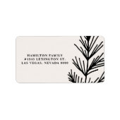 Big Merry & Blätter Label Adressaufkleber (Vorne)