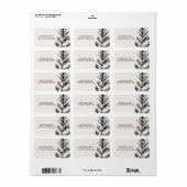 Big Merry & Blätter Label Adressaufkleber (Vorne)