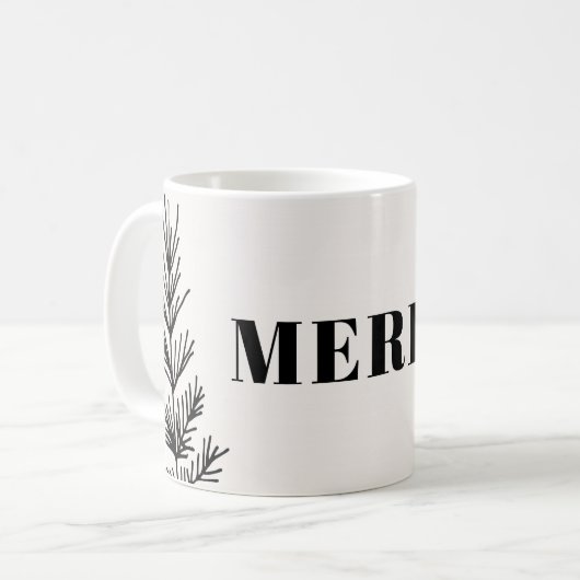 Big Merry & Blätter Tasse (Vorderseite Links)