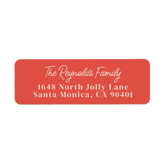 Big Merry Christmas Return Address Label (Vorne)