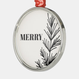 Big Merry & Leaves Ornament Aus Metall