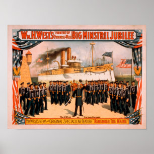 Big Minstrel Jubilee Denken Sie an das Maine Poste Poster