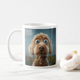 Big-Mit Augen-Australian Labradoodle Kaffeetasse