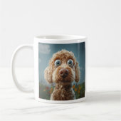 Big-Mit Augen-Australian Labradoodle Kaffeetasse (Links)