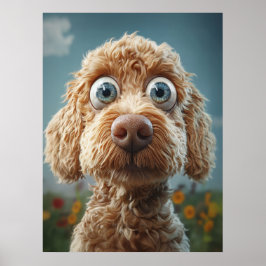 Big-Mit Augen-Australian Labradoodle Poster