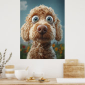 Big-Mit Augen-Australian Labradoodle Poster (Küche)