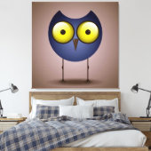 Big Mit Augen Blue Owl Leinwanddruck (Insitu (Schlafzimmer))