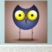Big Mit Augen Blue Owl Leinwanddruck (Insitu (Holzboden))