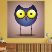 Big Mit Augen Blue Owl Leinwanddruck (Insitu (Wohnzimmer))