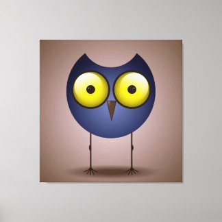 Big Mit Augen Blue Owl Leinwanddruck