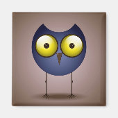 Big Mit Augen Blue Owl Magnet (Vorne)