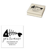 Big Mit Augen Fish Skeletts Gummistempel (Stempel)