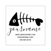 Big Mit Augen Fish Skeletts Gummistempel (Prägung)