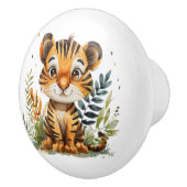 Big Mit Augen Little Tiger Cub Keramikknauf (Rechts)