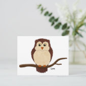Big Mit Augen Owl - Postkarte (Stehend Vorderseite)
