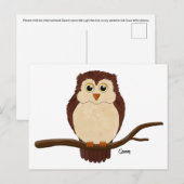 Big Mit Augen Owl - Postkarte (Vorne/Hinten)