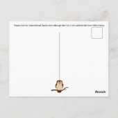 Big Mit Augen Owl - Postkarte (Rückseite)