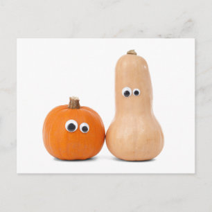 Big Mit Augen Pumpkin and Squash Postcard Postkarte
