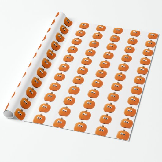 Big Mit Augen Pumpkin Geschenkpapier (Ungerollt)