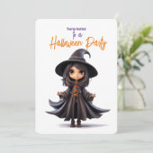 BIG MIT AUGEN WITCH HALLOWEEN-PARTY EINLADUNG (Stehend Vorderseite)