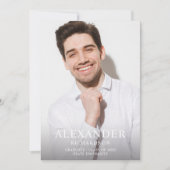 Big Mod Name Foto Abschluss Vertikale Ankündigunge Einladung (Vorderseite)