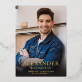 Big Mod Name Foto V Foto D Graduate Ankündigung (Vorderseite)