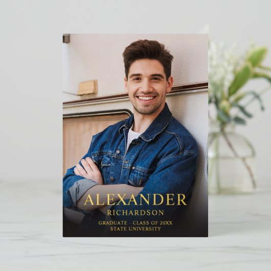 Big Mod Name Foto V Foto D Graduate Ankündigung (Stehend vorne)