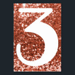 Big Modern Number Imitats Kupfer-Glitzer Tischnummer<br><div class="desc">Erstellen Sie Ihre eigenen Tischnummern. Trendy wirklich große Single Ziffern. Für größere Hochzeiten mit mehr Tischen können Sie die Größe des Schriftartes ändern. Sie können auch ein anderes Schriftart oder eine andere Farbe wählen, um Ihre Hochzeitssuite oder besondere Veranstaltung Anzug. Imitate Kupfer Konfetti Stil Glitzer mit einer weißen Zahl. Hochzeit...</div>
