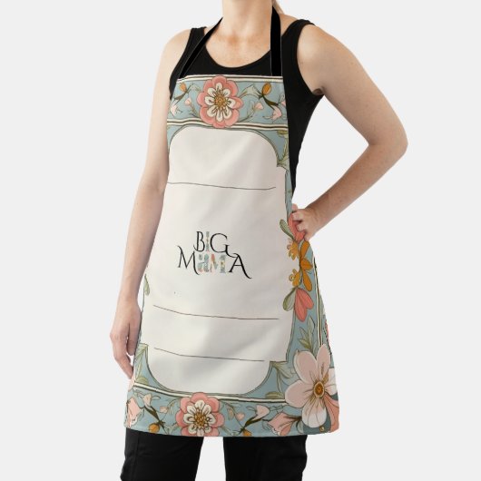 Big Moma I Am Floral Apron – Mint & Peach Bloom Schürze (InSitu)