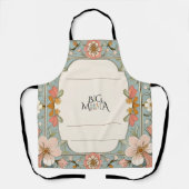Big Moma I Am Floral Apron – Mint & Peach Bloom Schürze (Vorderseite)