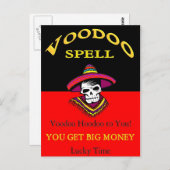 Big Money Voodoo Zauber Postkarte (Vorne/Hinten)
