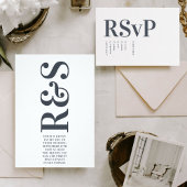 Big Monogram Modern Bold Simple Wedding Einladung