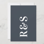 Big Monogram Modern Bold Simple Wedding Einladung (Rückseite)