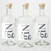 Big Monogram Modern Simple Alkoholflaschenetikett (Flaschen)