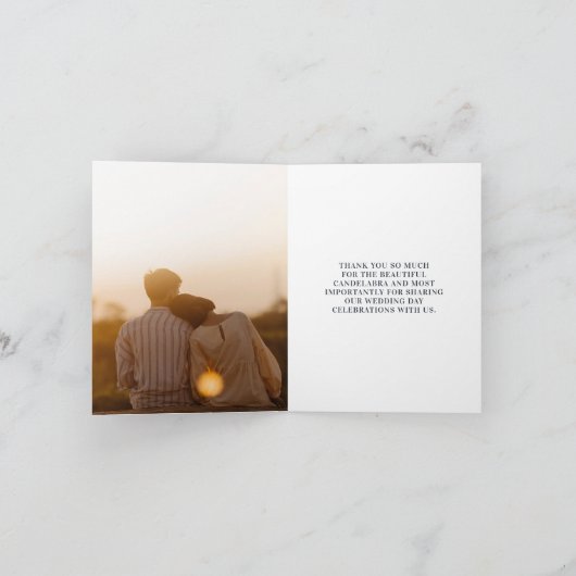 Big Monogram Modern Simple Dankeskarte (Innenseite)