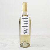 Big Monogram Modern Simple Flaschenanhänger (Auf Flasche)