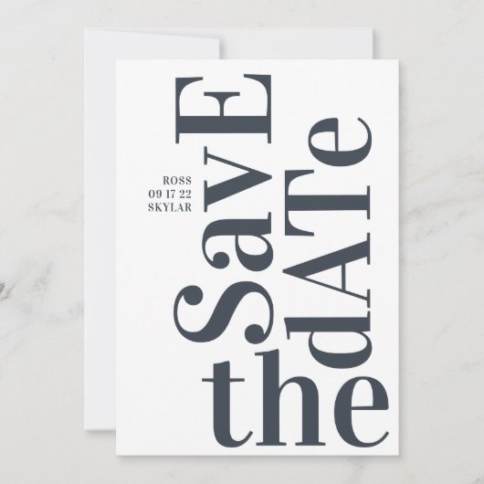 Big Monogram Modern Simple Save The Date (Vorderseite)