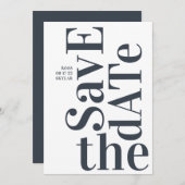 Big Monogram Modern Simple Save The Date (Vorne/Hinten)