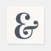 Big Monogram Modern Simple Serviette (Vorderseite)